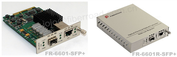 10G SFP+ to RJ45 Ethernet Managed Media Converter Card for 16 Slots Rack