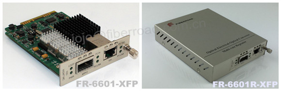 Ethernet 10G XFP to RJ45 Managed Media Converter Card for 16 Slots Rack