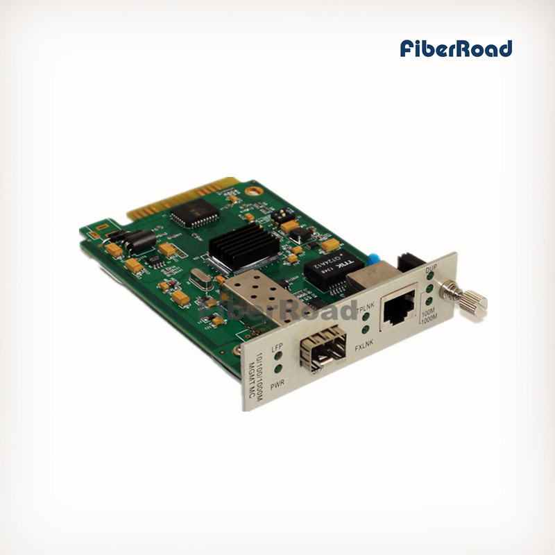 1000M SFP Managed Media Converter Card for 2U 16 Slots Manageable Chassis