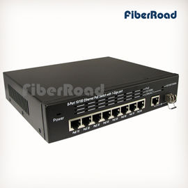 China 8 Ports 10/100Base-T Ethernet with 1 Gigabit TP/SFP Ports Combo POE Switch supplier