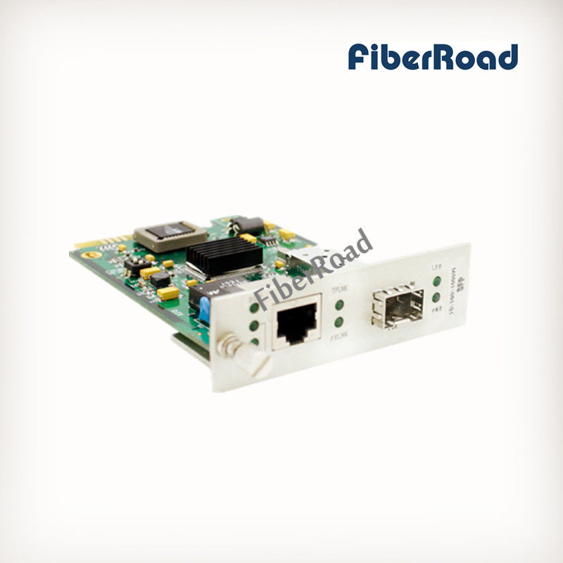 1000base-Tx (RJ45) with SFP Slot Media Converter Card for 19′′ Rack or Standalone Systems