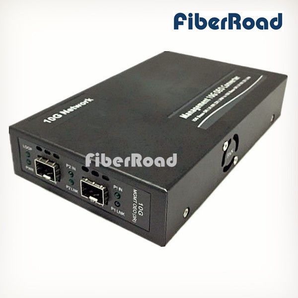 Long Haul Standalone Web-Smart 10G Fiber Media Converter SFP+ to SFP+ with 3R Repeater