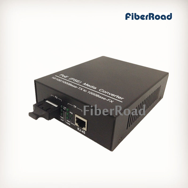IEEE802.3at 30W SM 20km 1310nm 10/100/1000M PSE Device POE Media Converter