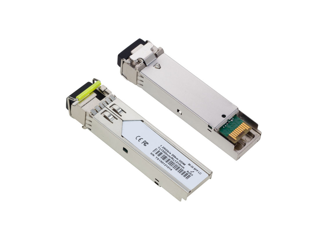 1.25G BIDI Single Fiber SM SFP 1550/1310nm 10KM Transceiver Multi Vendor MSA Compatible