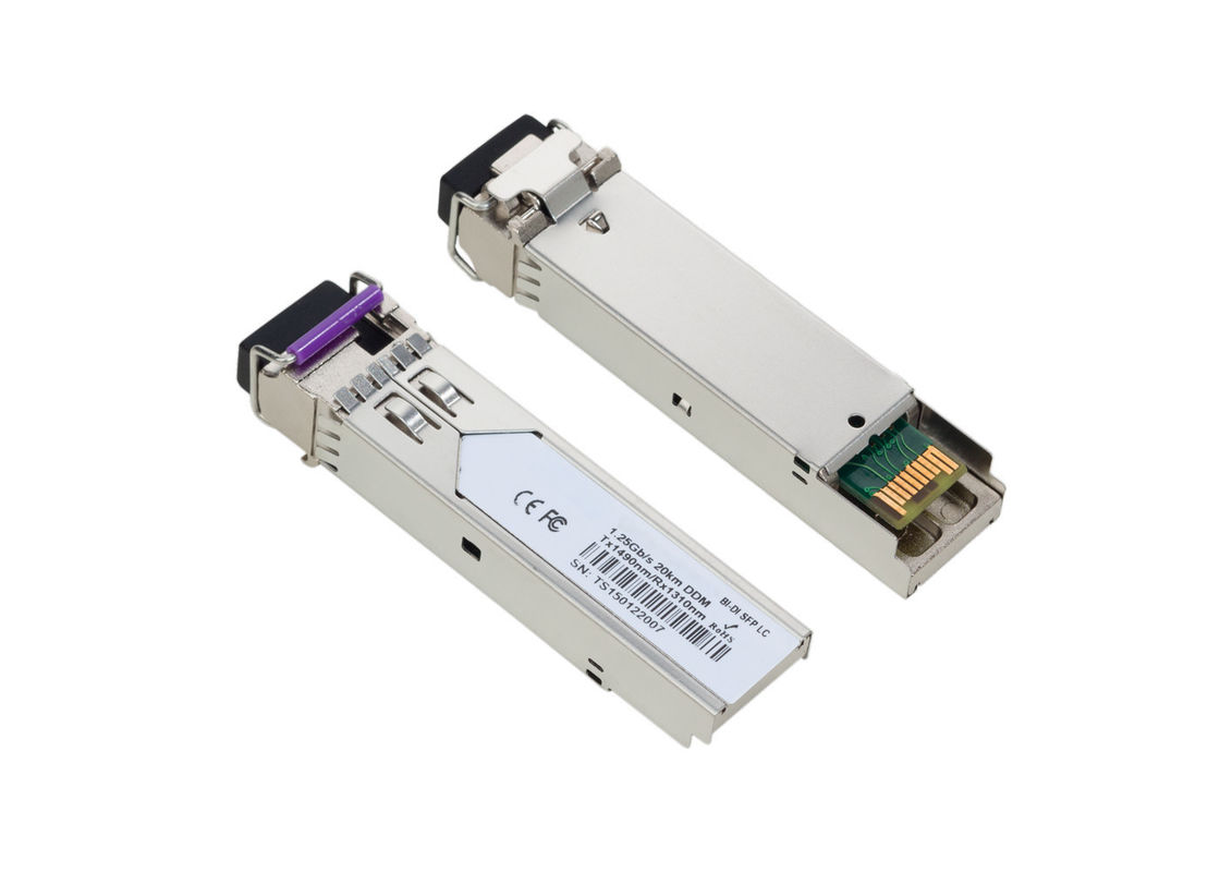 1.25G BIDI Single Fiber SM SFP 1490/1310nm 20KM Transceiver Multi Vendor MSA Compatible