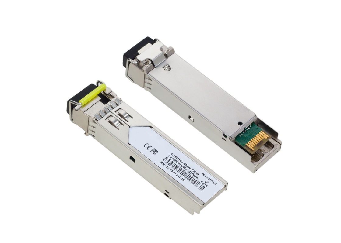 1.25G BIDI Single Fiber SM SFP 1550/1310nm 40KM Transceiver Multi Vendor MSA Compatible