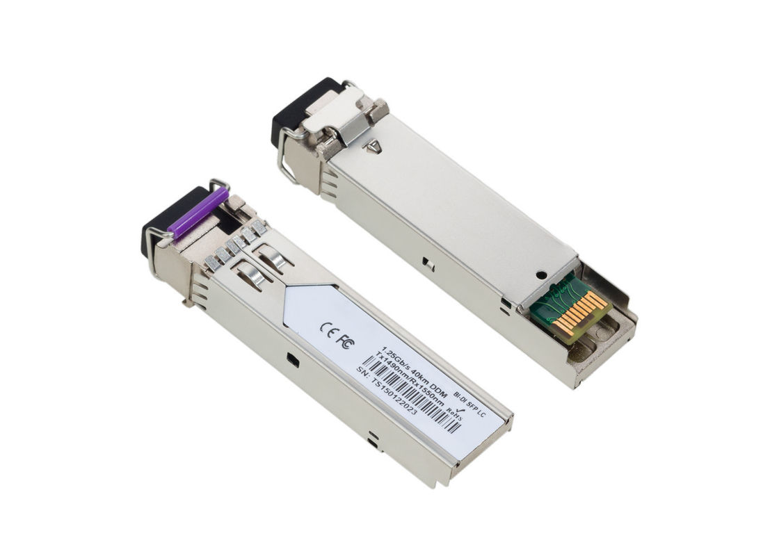 1.25G BIDI Single Fiber SM SFP 1490/1550nm 40KM Transceiver Multi Vendor MSA Compatible