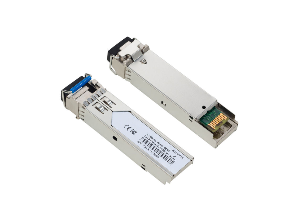 1.25G BIDI Single Fiber SM SFP 1490/1550nm 80KM Transceiver Multi Vendor MSA Compatible