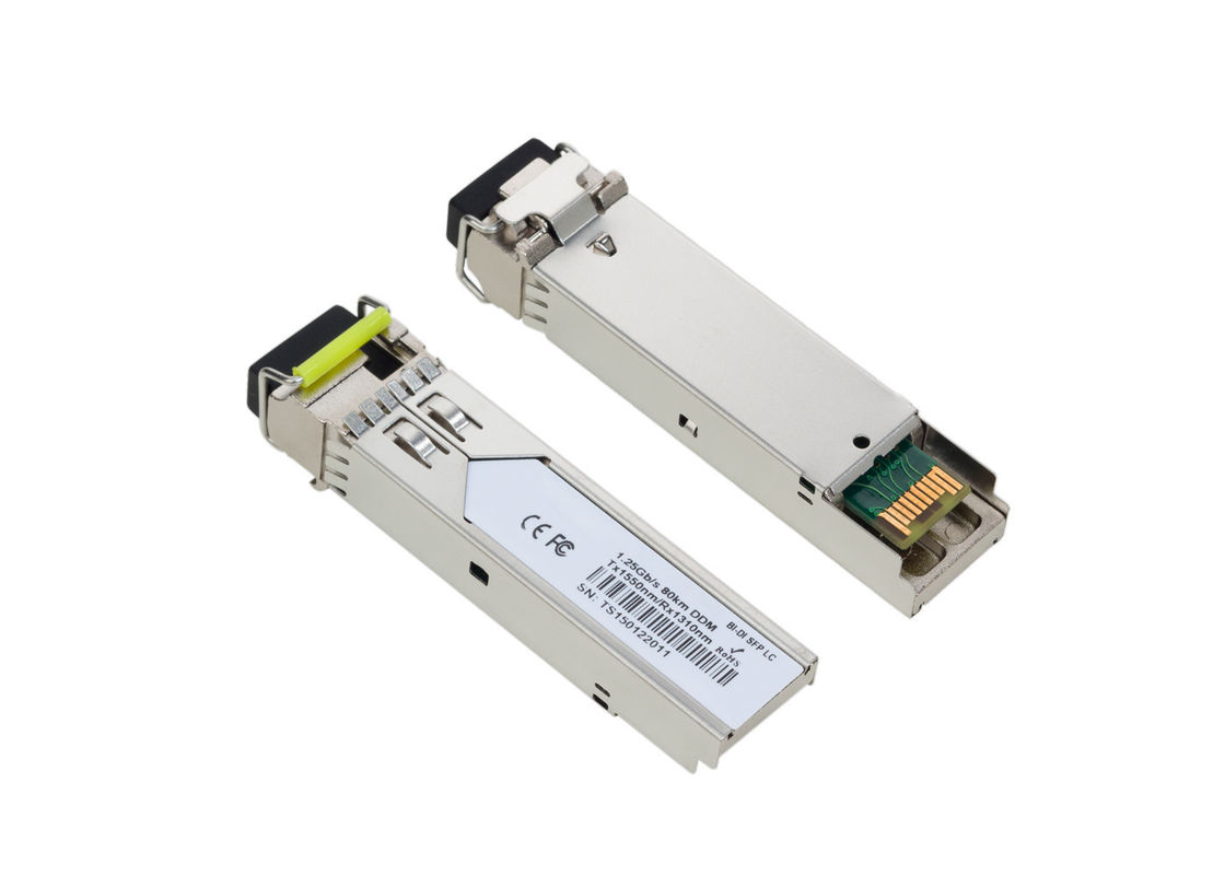 1.25G BIDI Single Fiber SM SFP 1550/1490nm 80KM Transceiver Multi Vendor MSA Compatible
