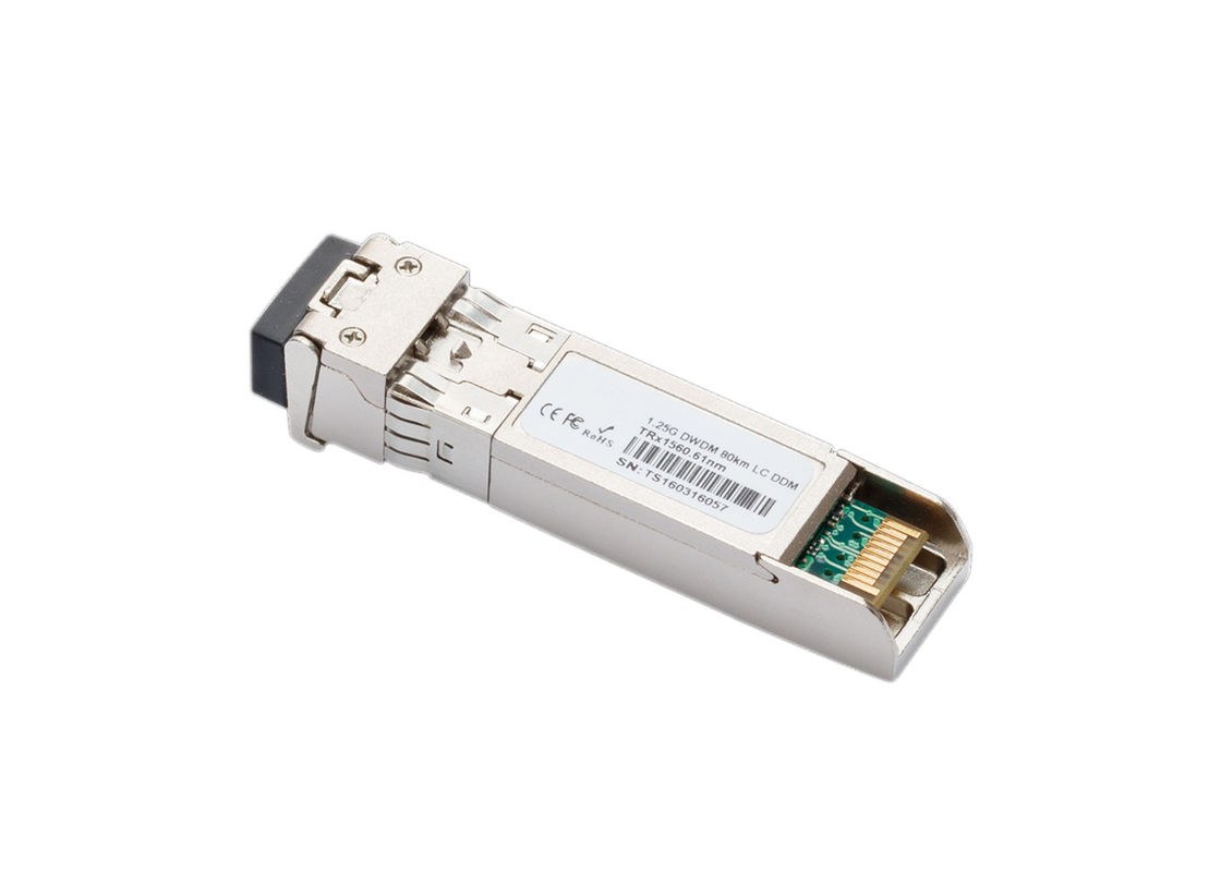 1.25G DWDM Transceiver  Single Mode CH36 80KM with Multi Vendor MSA Compatible